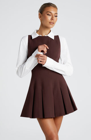 Rory Mini Dress - Plum Brown - glavon
