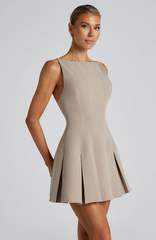 Rory Mini Dress - Taupe - glavon