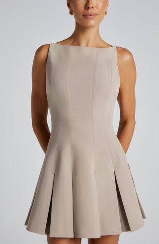 Rory Mini Dress - Taupe - glavon