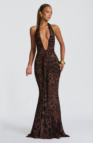 Rosetta Maxi Dress - Leopard Print - glavon