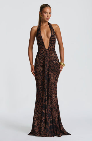 Rosetta Maxi Dress - Leopard Print - glavon
