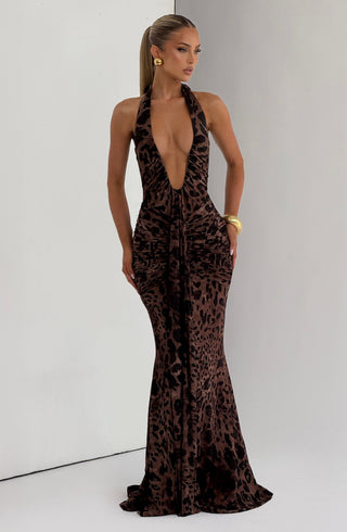 Rosetta Maxi Dress - Leopard Print - glavon
