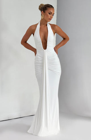 Rosetta Maxi Dress - White - glavon