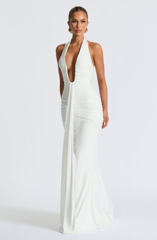 Rosetta Maxi Dress - White - glavon
