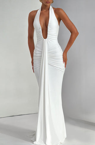 Rosetta Maxi Dress - White - glavon
