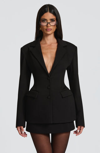 Rowena Blazer - Black - glavon