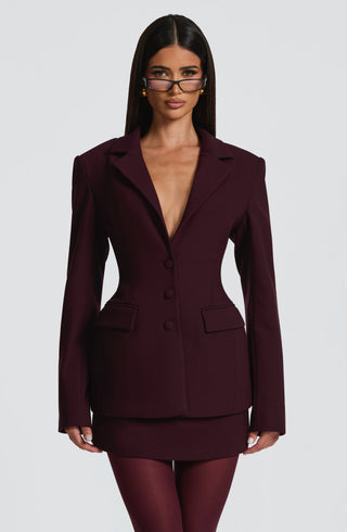 Rowena Blazer - Plum - glavon