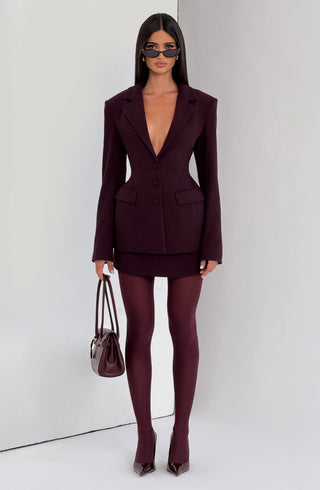 Rowena Blazer - Plum - glavon