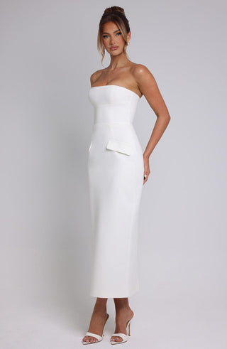 Roxanne Midaxi Dress - Ivory - glavon