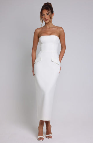 Roxanne Midaxi Dress - Ivory - glavon