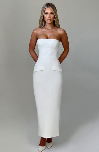 Roxanne Midaxi Dress - Ivory - glavon