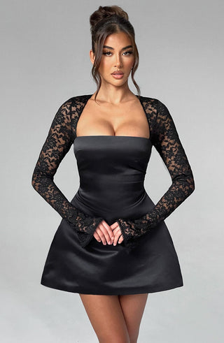 Sadie Mini Dress - Black - glavon