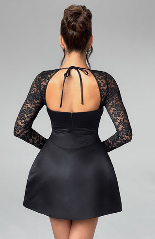 Sadie Mini Dress - Black - glavon