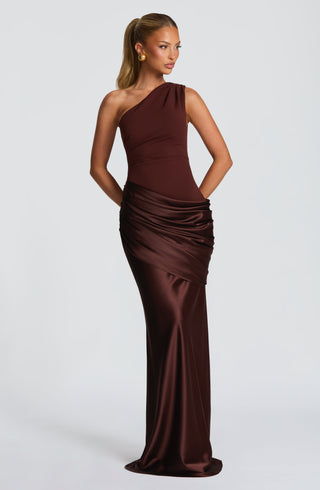 Sadona Maxi Dress - Plum Brown - glavon