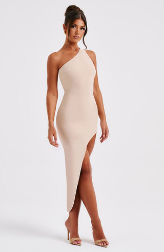 Saffira Midi Dress - Nude - glavon