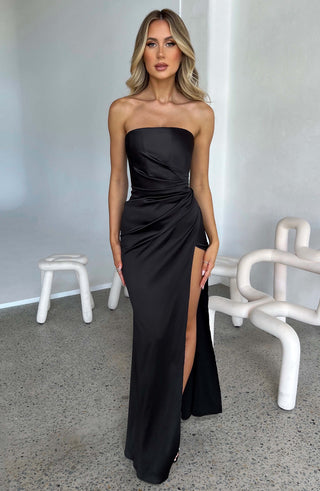 Safiya Maxi Dress - Black - glavon