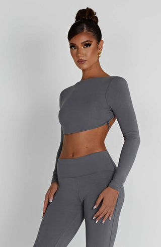 Sahra Top - Charcoal - glavon