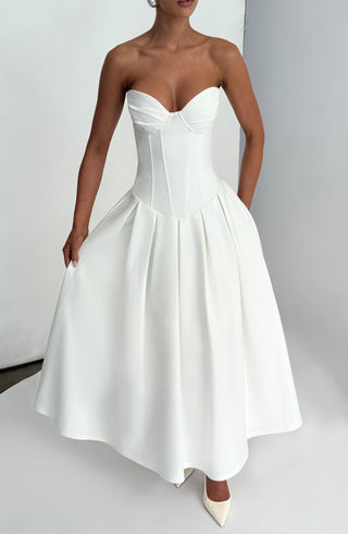 Salma Midi Dress - Ivory - glavon