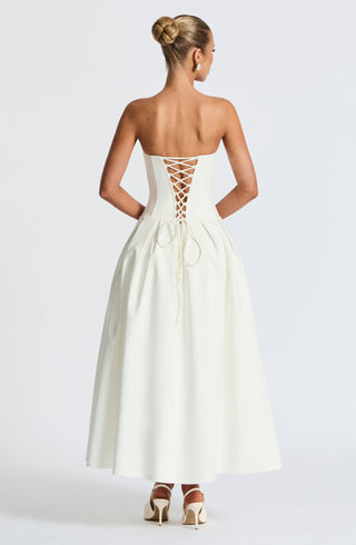 Salma Midi Dress - Ivory - glavon