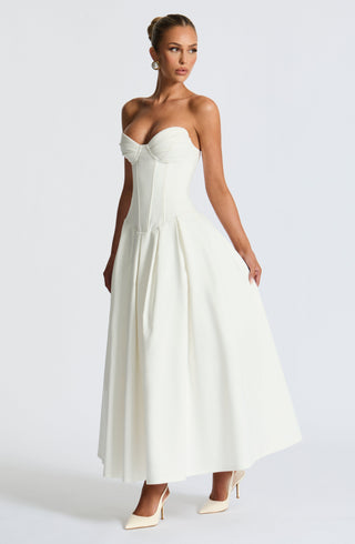 Salma Midi Dress - Ivory - glavon