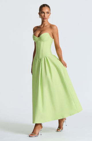 Salma Midi Dress - Lime - glavon