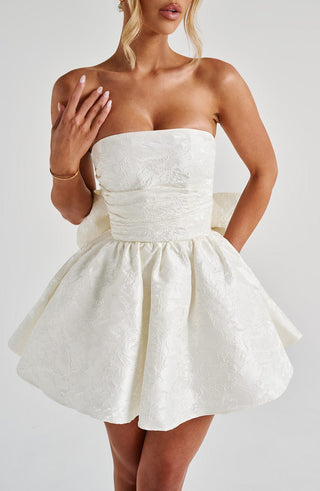 Salome Mini Dress - Ivory - glavon