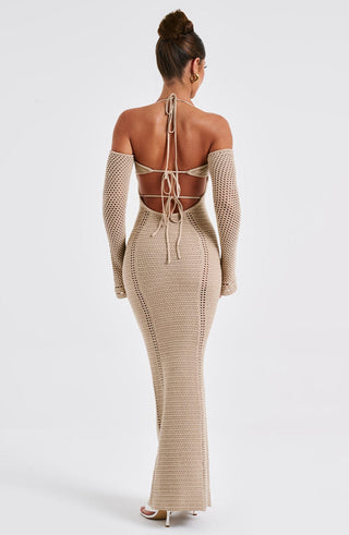 Samariah Maxi Dress - Beige - glavon
