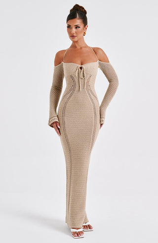 Samariah Maxi Dress - Beige - glavon