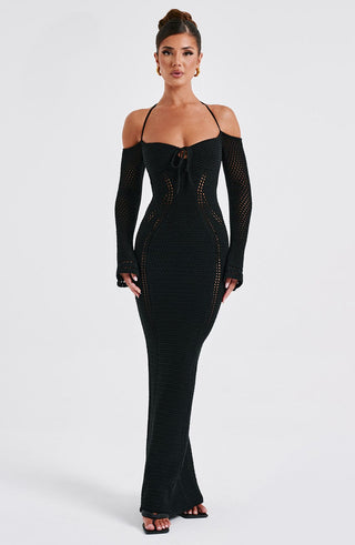Samariah Maxi Dress - Black - glavon