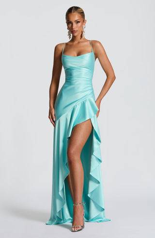 Samira Maxi Dress - Aqua - glavon