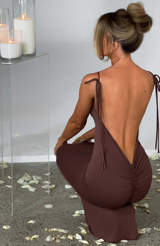 Sanya Maxi Dress - Chocolate - glavon