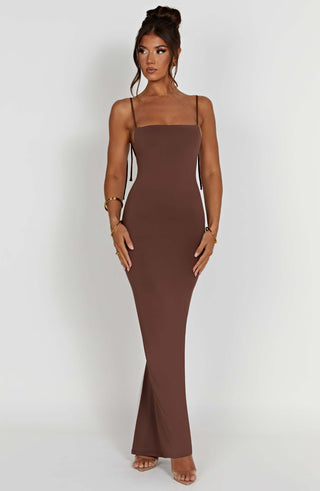 Sanya Maxi Dress - Chocolate - glavon