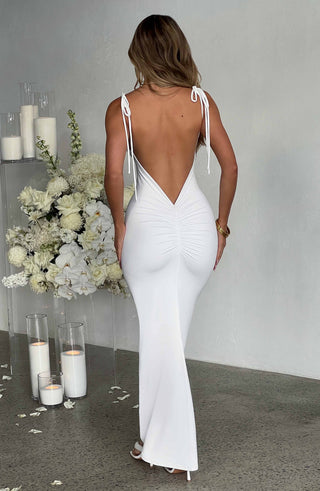 Sanya Maxi Dress - White - glavon
