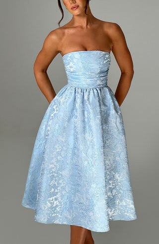 Saoirse Midi Dress - Blue - glavon