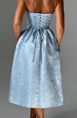 Saoirse Midi Dress - Blue - glavon