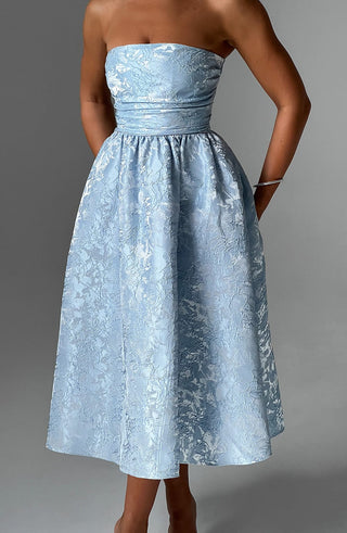 Saoirse Midi Dress - Blue - glavon