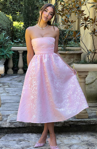 Saoirse Midi Dress - Blush - glavon
