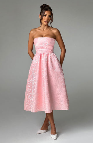 Saoirse Midi Dress - Blush - glavon