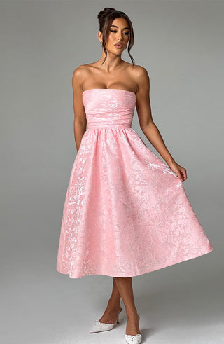 Saoirse Midi Dress - Blush - glavon