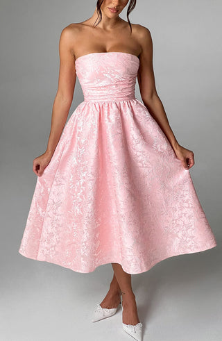 Saoirse Midi Dress - Blush - glavon
