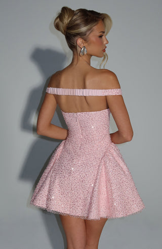 Sapphire Mini Dress - Blush - glavon