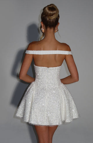 Sapphire Mini Dress - Ivory - glavon