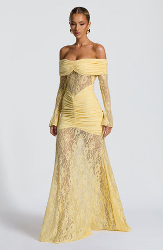Sauline Maxi Dress - Lemon - glavon