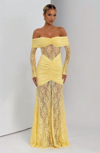 Sauline Maxi Dress - Lemon - glavon