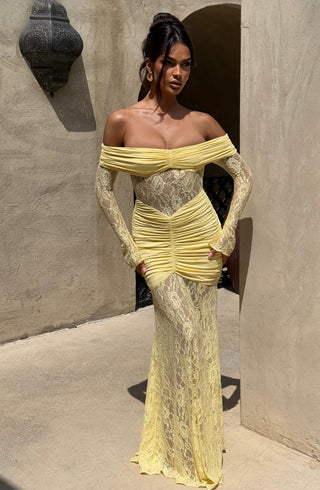 Sauline Maxi Dress - Lemon - glavon