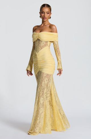Sauline Maxi Dress - Lemon - glavon