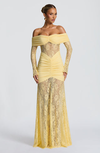 Sauline Maxi Dress - Lemon - glavon