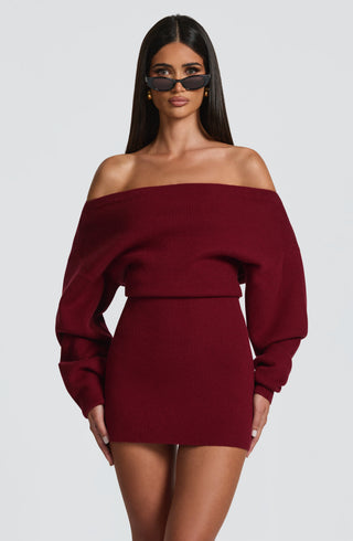 Sawyer Mini Dress - Burgundy - glavon