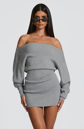 Sawyer Mini Dress - Light Grey - glavon