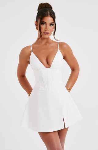 Sela Mini Dress - Ivory - glavon